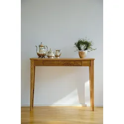 Konsole Bonny aus Eichenholz, modern skandinavisch, natur geölt, mit Schublade, 100x40x80 cm
