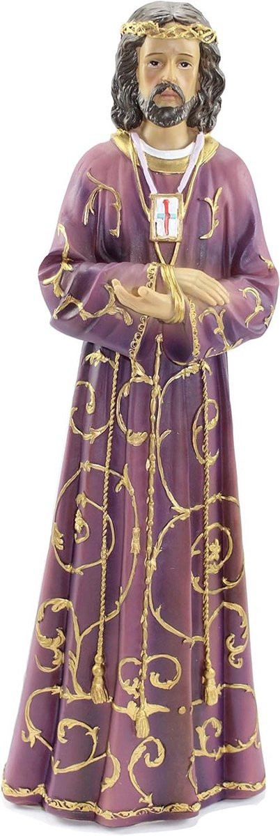 Handbeschilderd Christus figuur Medinaceli beeld voor huisdecoratie, Meerkleurig, Hoogte: 20 cm