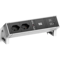 BACH 902.907 - DESK2 2xCH 1xUSB A/C 22W, 0,2m GST18 INOX Schweiz
