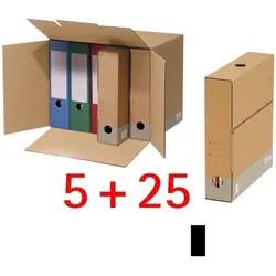 OTTO Office Budget Archivsystem-Set - 30 Stück braun, 39.5x32.2x29.7 cm