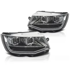 Voll LED Scheinwerfer Tagfahrlicht passend für VW T6 Bj. 15-19 Chrom mit dynamischem LED Blinker