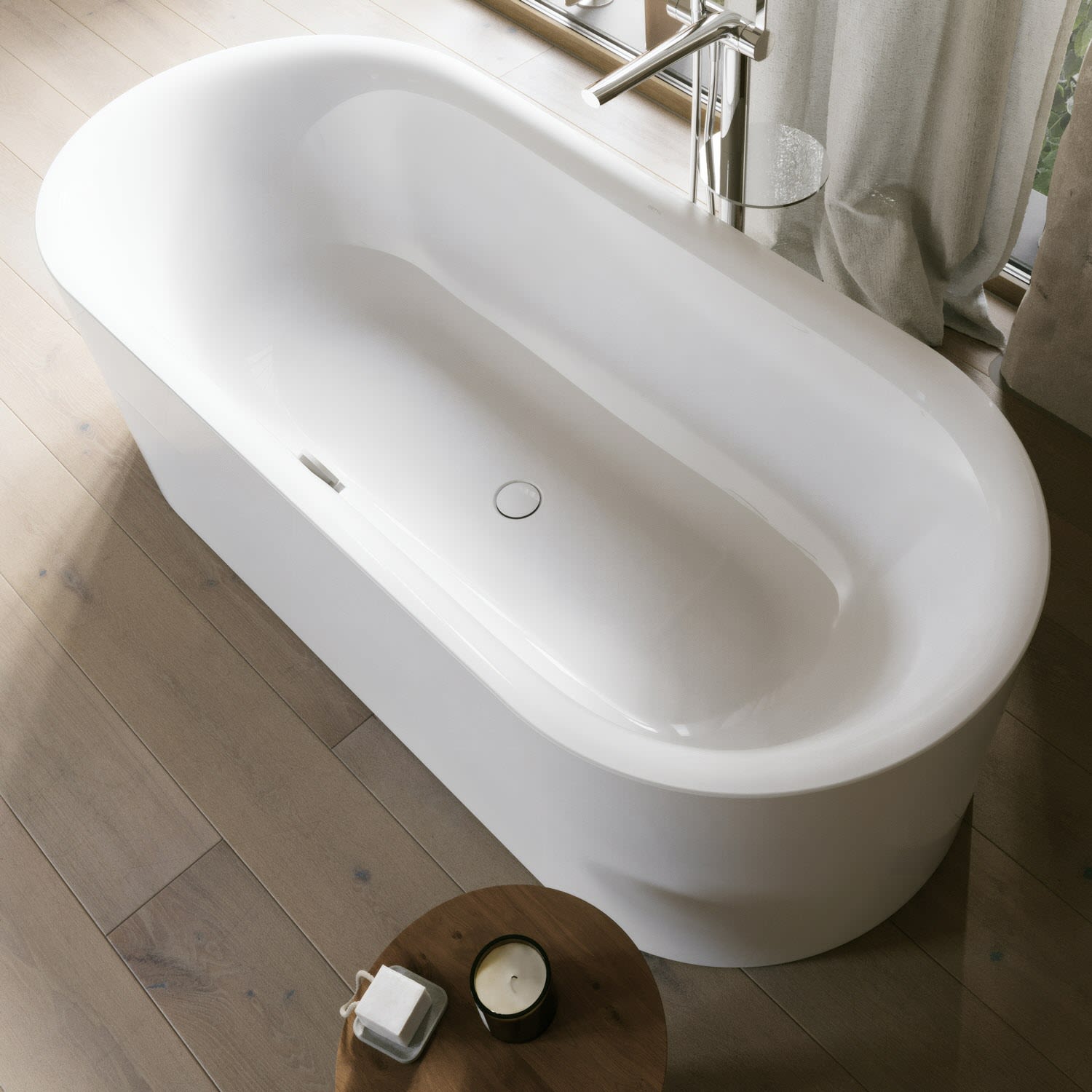Bette LUX Oval Silhouette freistehende Badewanne 190 x 90 cm