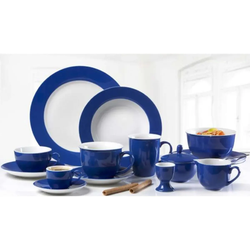 Ritzenhoff & Breker DOPPIO Kaffeetasse mit Untertasse 200 ml - Indigo Blau