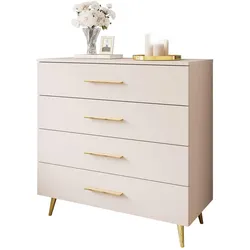 KOMMODE AURA KASCHMIR 4S mit Schubladen Goldene Beine und Griffe