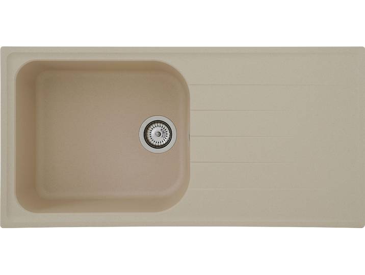 Einbauspüle RESPEKTA ORLANDO100X50G , beige (natur), B:100cm T:50cm, Verbundwerkstoff, Küchenspülen, Einbauspüle