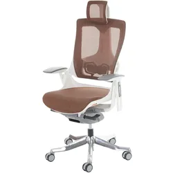 Proregal Bürostuhl Merkur | HxBxT 138x75x68 cm | Sitzhöhe 48cm | Polster/Netz | ergonomisch | Mandarin | Schreibtischstuhl Drehstuhl