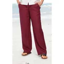Leinen-Hose in beere in Größe 48 von DW-Shop, Beere, 48
