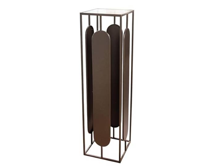 Casablanca Säule Zulu aus Metall - anthrazitfarben - metallische Optik - Höhe 100cm x Breite 27cm - Dekosäule