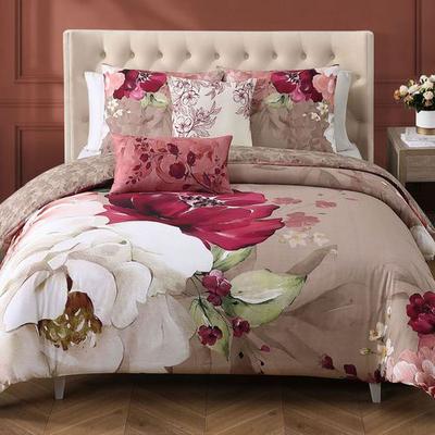 Zako Llc Florence Floral Comforter Bed Set Multi Warm, King, Multi Warm