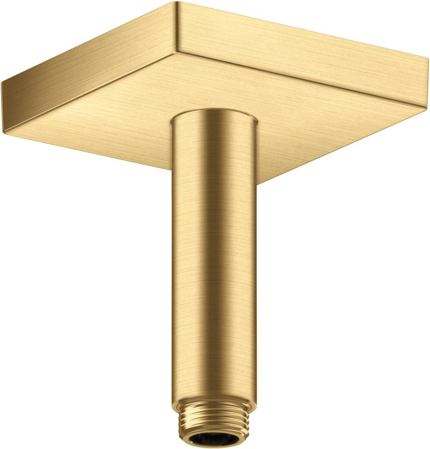 Axor ShowerSolutions plafond aansluiting, vierkant, geborsteld goudkleur, 100 mm