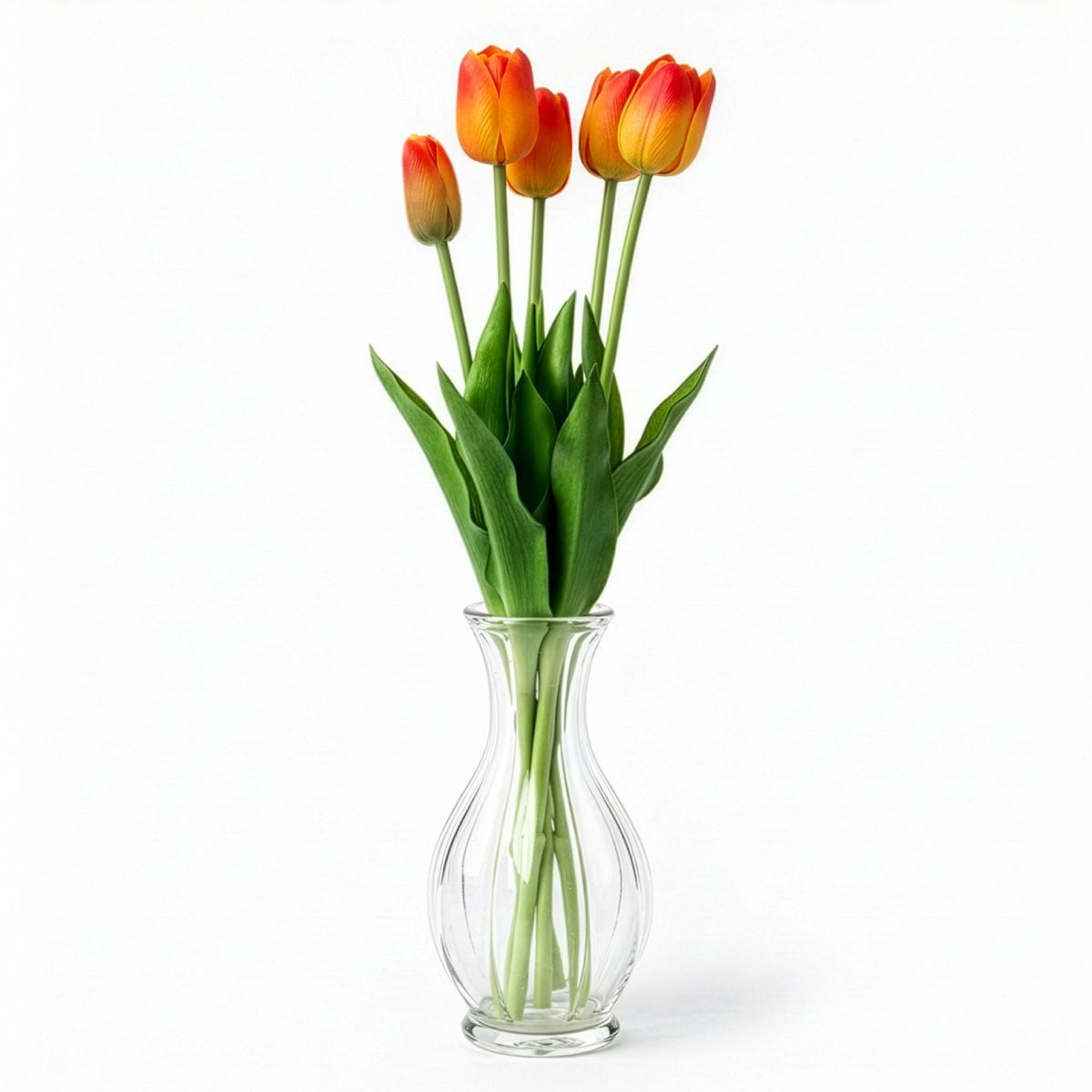 DIVERZA Real Touch Tulpen Kunstbloemen - Oranje