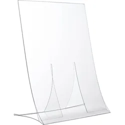 L-Aufsteller, faltbar, Hochformat, bruchfest, PET A5, transparent