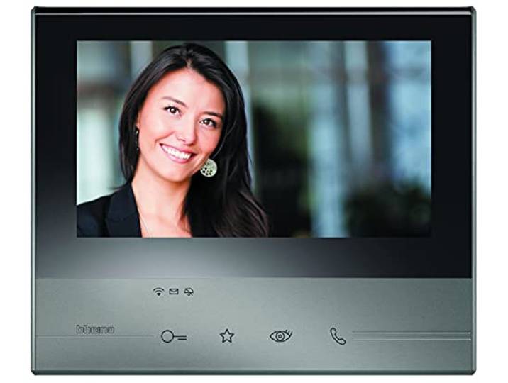 BTicino 344643 Poste Intérieur Vidéo Couleur Mains-libres à Mémoire D'image Classe 300X\, 7 Pouces Tactile\, WiFi Connecté\, Noir