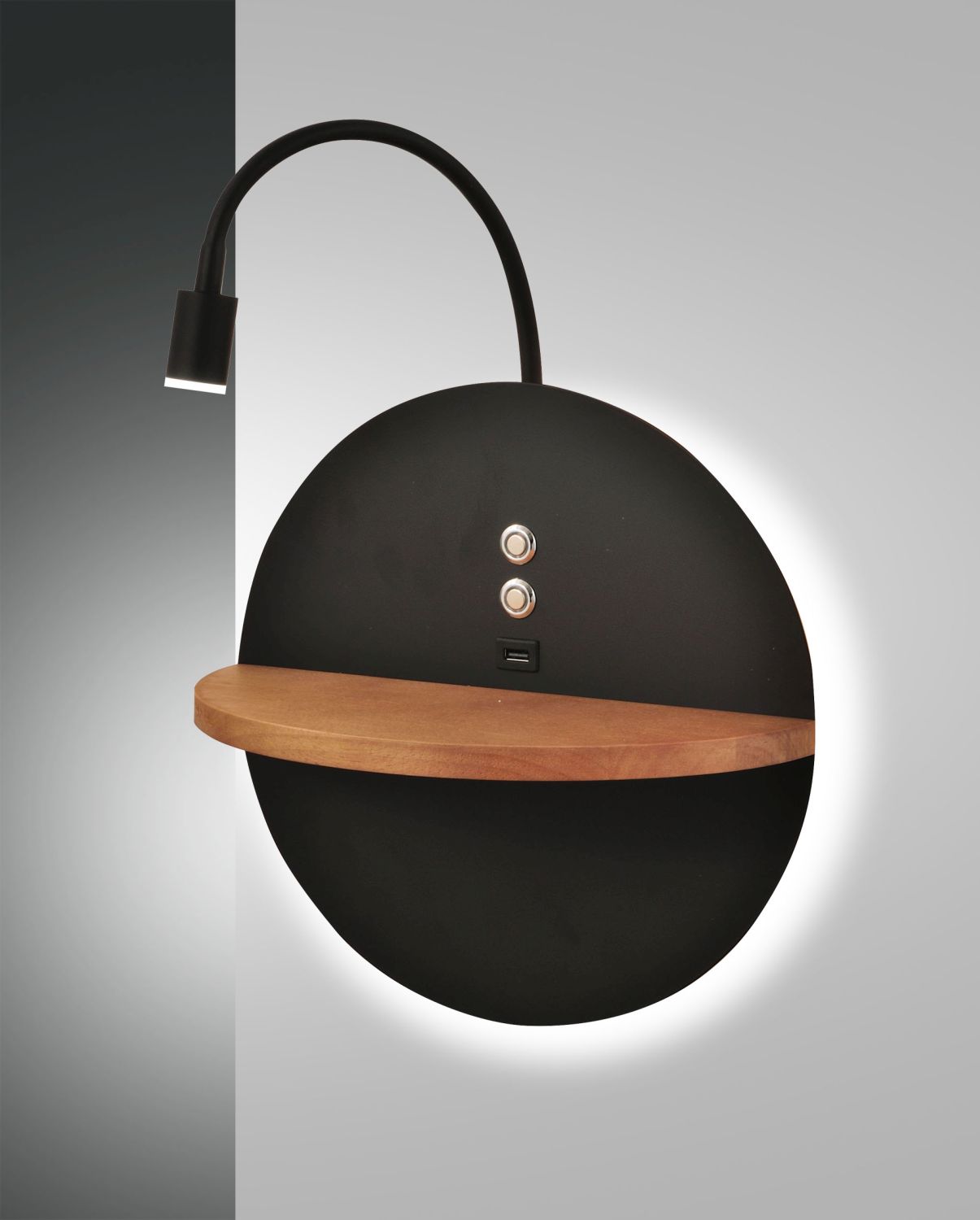 Fabas Luce LED-Wandleuchte DUAL schwarz 3717-20-101 8019282539971