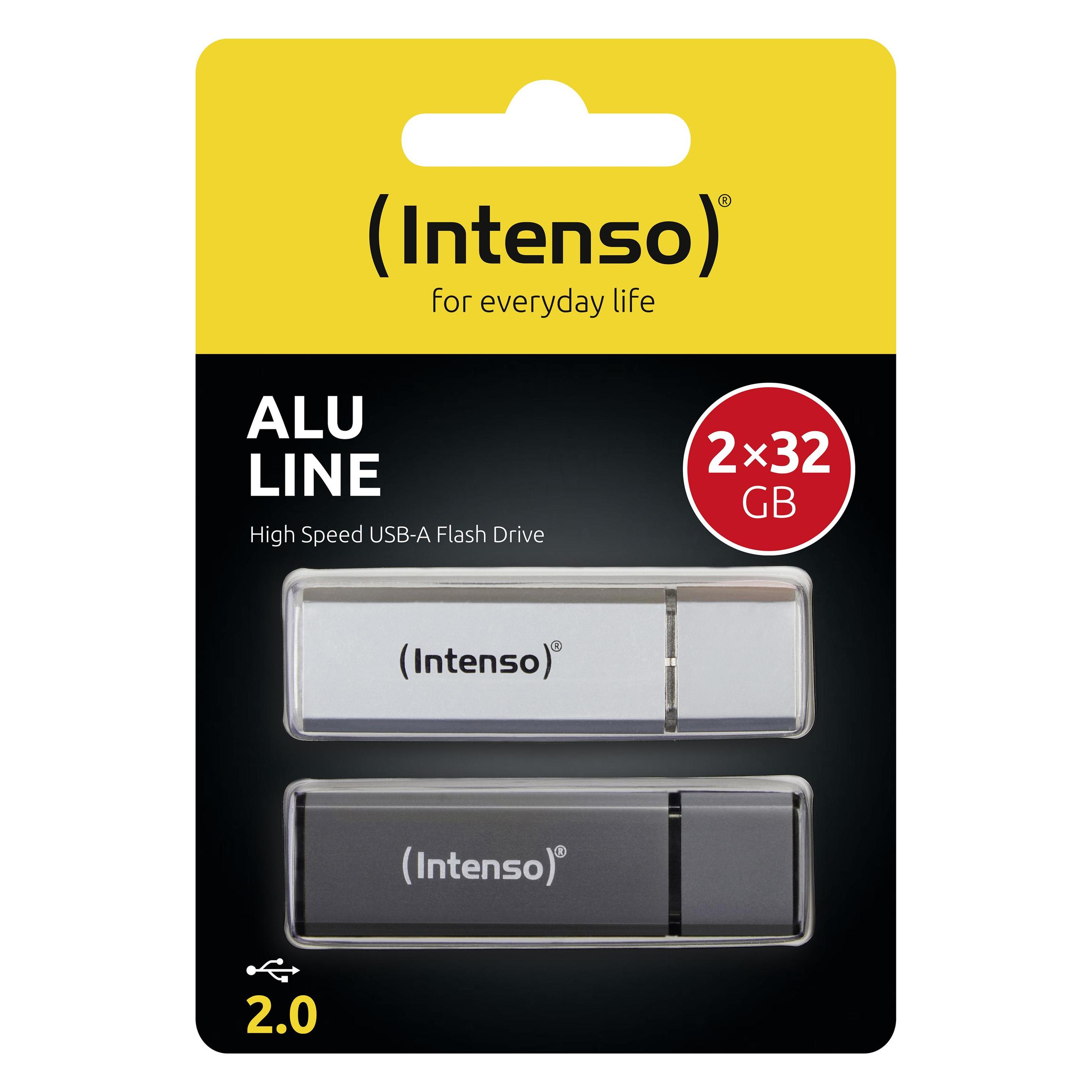 Intenso AluLine USB Drive 32GB Doppelpack 2x32GB - 32 GB (32 GB, USB-A) (3521480)