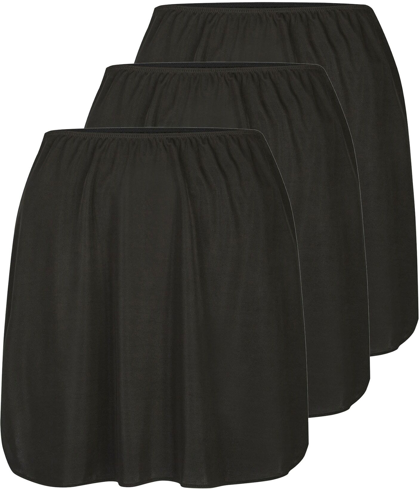 Unterrock NINA VON C. "3er Pack Halbrock Länge Elegance", Damen, Gr. 38, schwarz, Obermaterial: 81% Viskose CV. 19% Polyester PES., Röcke Unterrock