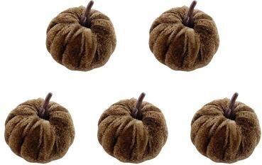 Uplift Picks Mini Foam Pumpkin Halloween Table Decor Set brown