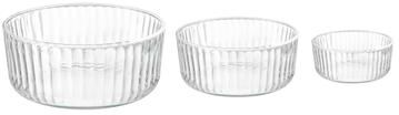 "Bormioli Rocco Set of 3 Exclusiva Serving Bowls - 7"" (53.75 oz), 6"" (30.5 oz), and 4.75"" (15.25 oz)"
