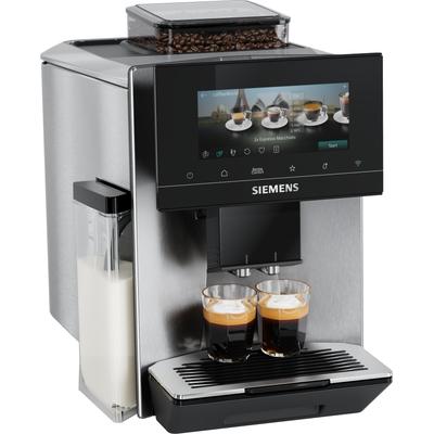 SIEMENS Kaffeevollautomat "TQ923E03", silber (edelstahl), B:31,5cm H:39,2cm T:47cm, Kaffeevollautomaten, farbiges 6.8'' TFT-Display, individuelle Aromaeinstellung, Edelstahl, Kaffeevollautomat