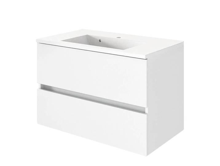 Waschtisch Tira 80cm Weiß/Matt Weiß