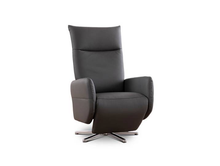 Relaxsessel Choice Style Leder Punch Anthrazit 71x110-114x80 cm