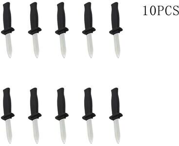 Uplift Picks Retractable Plastic Fake Knife Prop For Halloween Parties Tricks And Costumes 10 Pcs