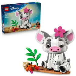 LEGO ǀ Disney 43292 Vaiana Pua, Schwein zum Bauen und Spielen, Zimmerdeko für Fans ab 9 Jahren
