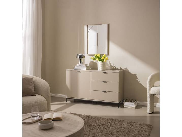 Kommode HARMA 120 cm 120 x 74 x 40cm Beige/Taupe