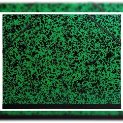 Exacompta 541200E 10x Zeichenmappe mit Gummizug für Format B4 Annonay, 28x38cm - Grün