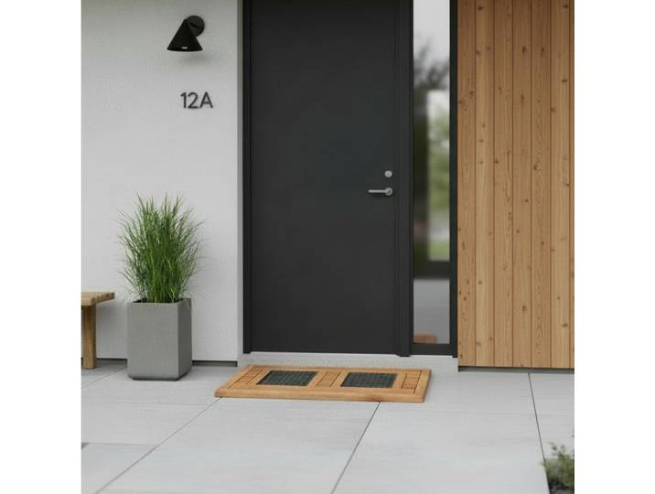 Gardenson FUßMATTE, Natur, Holz, Eukalyptusholz, massiv, rechteckig, 57x88 cm, Teppiche & Böden, Fuß & Stufenmatten, Fußmatten und Schmutzfangmatten