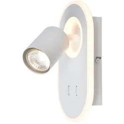 BRILLIANT Lampe, Kimon LED Wandspot weiß, 1x PAR51, GU10, 5W geeignet für Reflektorlampen, Kopf schwenkbar