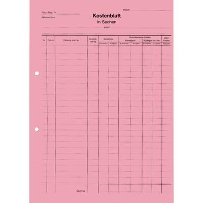 Soldan Kostenblatt K440 A4 rot 100 Stück