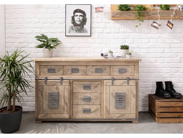 Sideboard Mango 150x45x90 whitewash lackiert RAILWAY #319