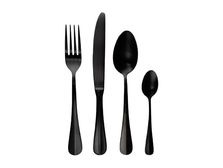 Ménagère 24 pièces en Acier inoxydable, noir
