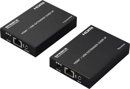 SpeaKa Professional SP-HDE-350 HDMI über Netzwerkkabel RJ45 KVM-Funktion (Tastatur, Bildschirm, Maus) 150m