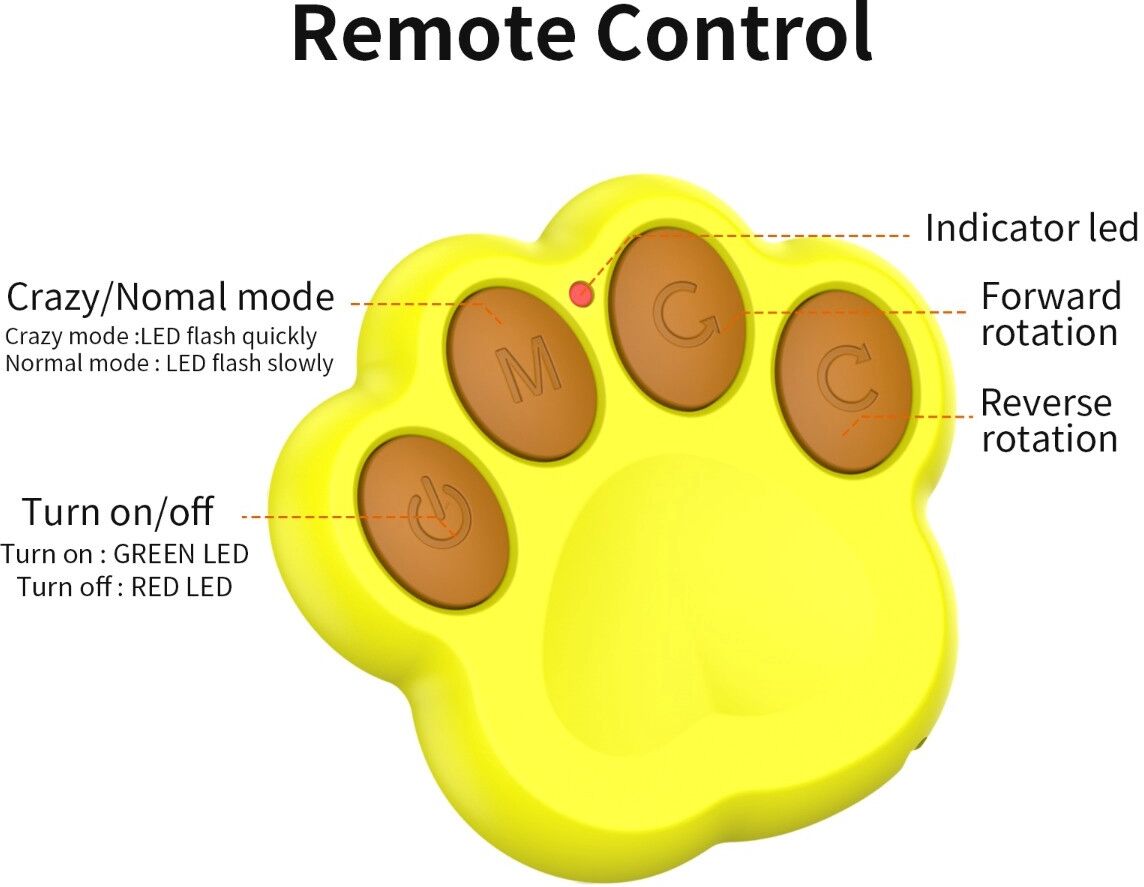 INF Ferngesteuerter intelligenter elektrischer Hundeball mit interaktivem Aufwach- und Ruhemodus Orange