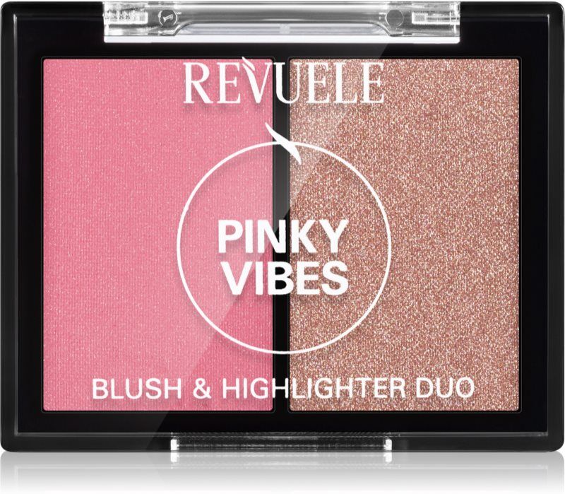 Revuele Blush & Highlighter Duo blusher with illuminator shade Pinky Vibes 8 g