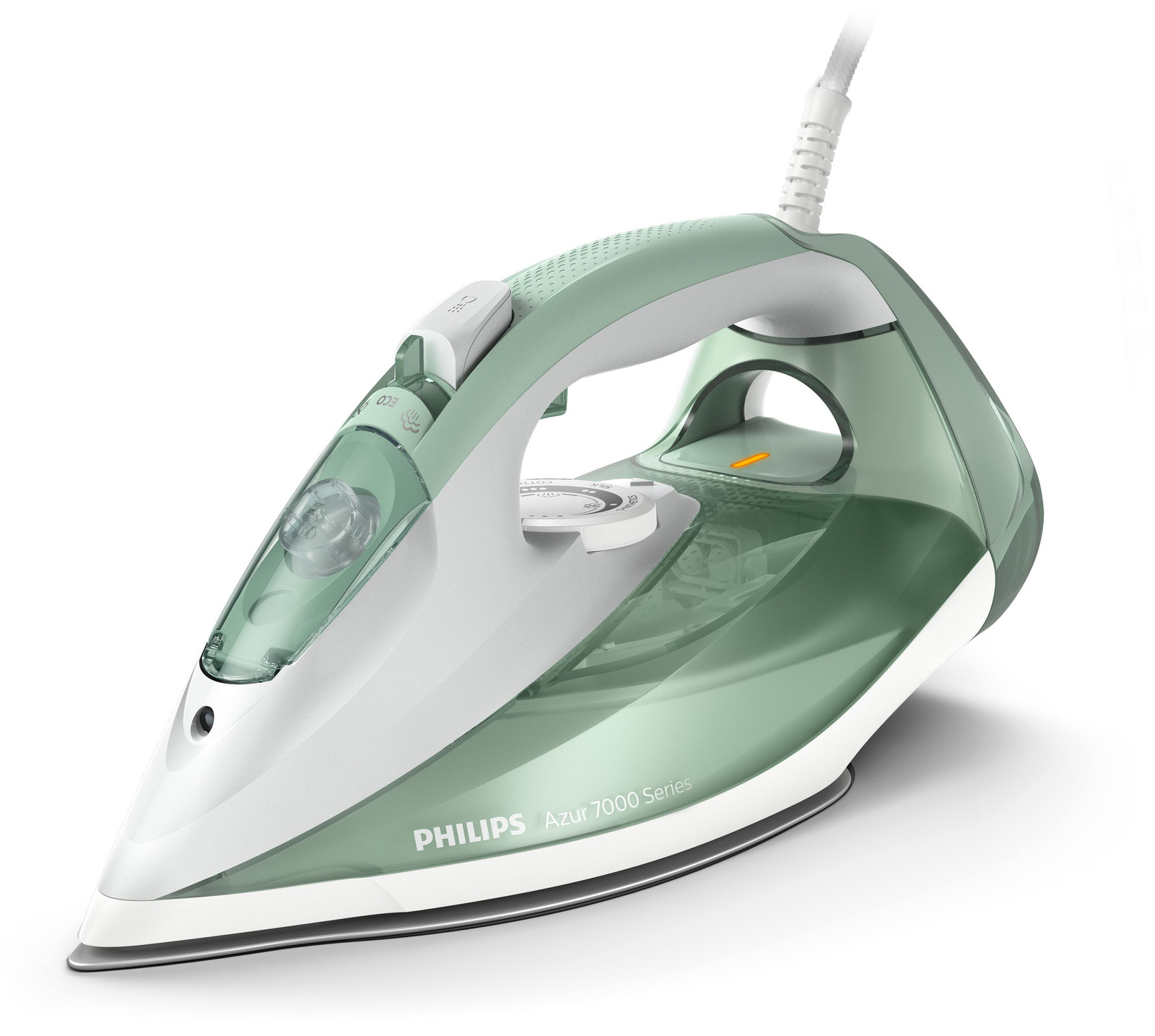 Philips 7000-serie DST7012/70 stoomstrijkijzer met SteamGlide Plus-zool, groen/grijs