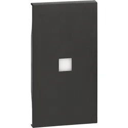 Legrand KG01M2X LivingNow 2-mod. Tastenabdeckung mit großem Beleuchtungsfenster, Farbe Black