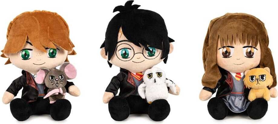 Play by Play Harry Potter pluchen figuren set van 12 zittend met dieren, 25 cm