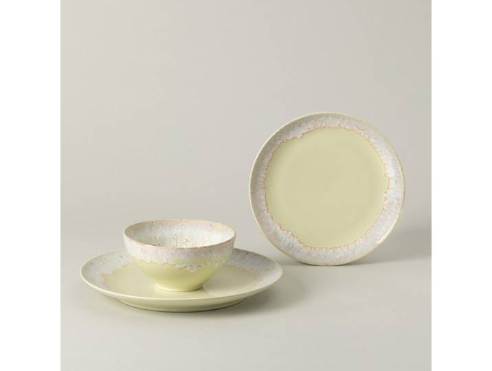 Costa Nova Kombiservice Taormina, Hellgelb, Keramik, 12-teilig, 650 ml, Handmade in Europe, Essen & Trinken, Geschirr, Geschirr-Sets, Kombiservice