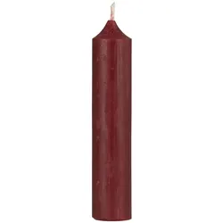 IB Laursen Rustikale Stabkerze 11 cm | Ø 2,2 cm, bordeaux