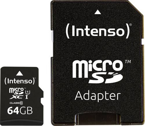 Intenso Professional microSDXC-Karte 64 GB Class 10, UHS-I inkl. SD-Adapter