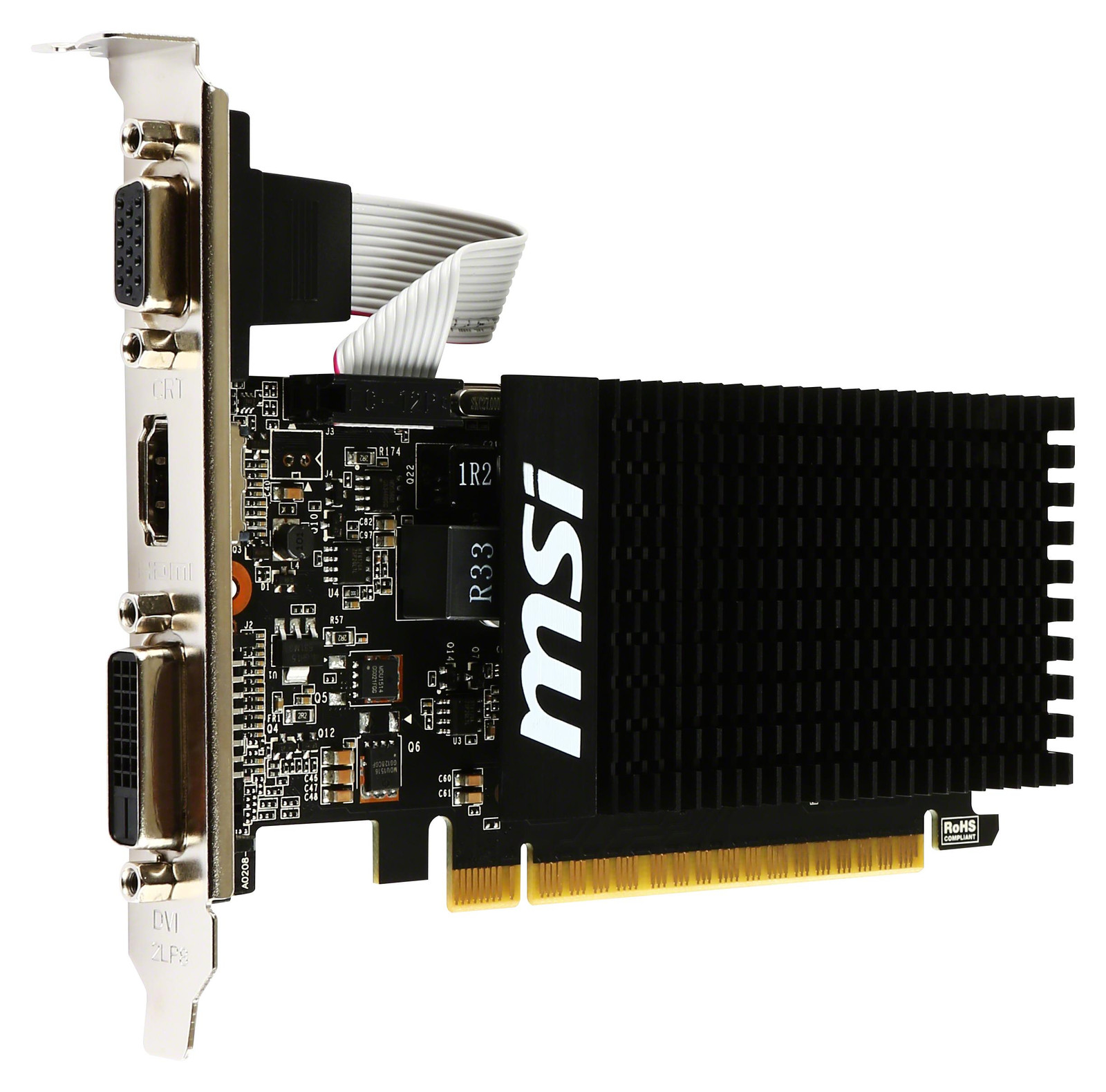MSI NVIDIA GeForce GT 710 2GB GDDR3 Graphics Card GT 710 2GD3H LP
