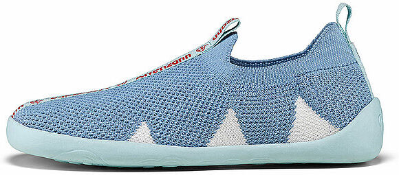 AFFENZAHN Kinder Barfußschuhe - Hausschuhe KNIT HAPPY Flinky Hai hellblau   21