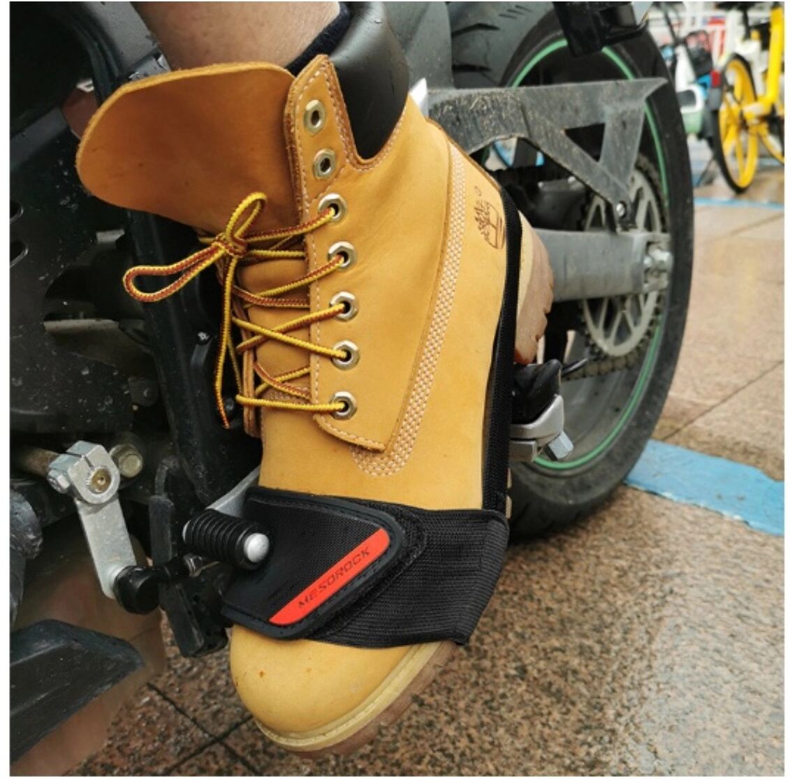 INF Housse de chaussure pour changement de vitesse moto - TPU antidérapant, imperméable, couverture intégrale, ajustable Rouge