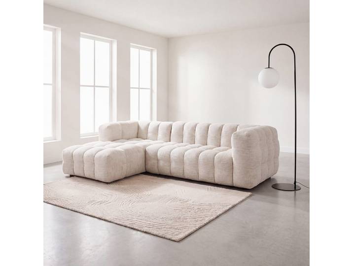 Ecksofa „Cloud“ links, 4-/5-Sitzer, sandfarben