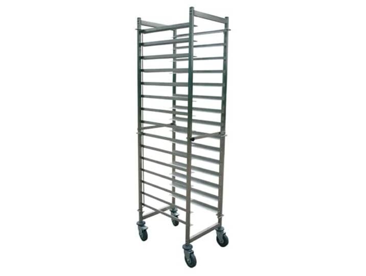 Garcia de Pou Trolley für Teller 15 Level, Edelstahl, silber, 30 x 30 x 30 cm