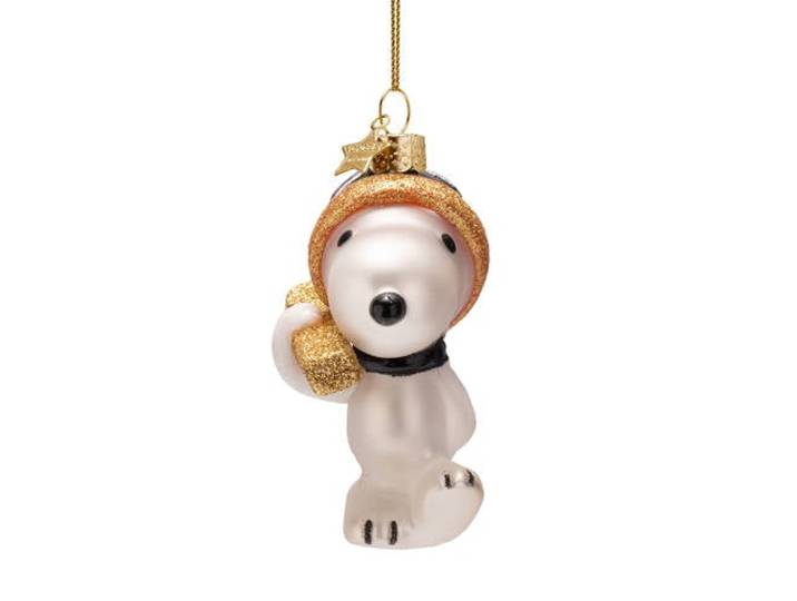 Vondels kerstornament Snoopy op ski's