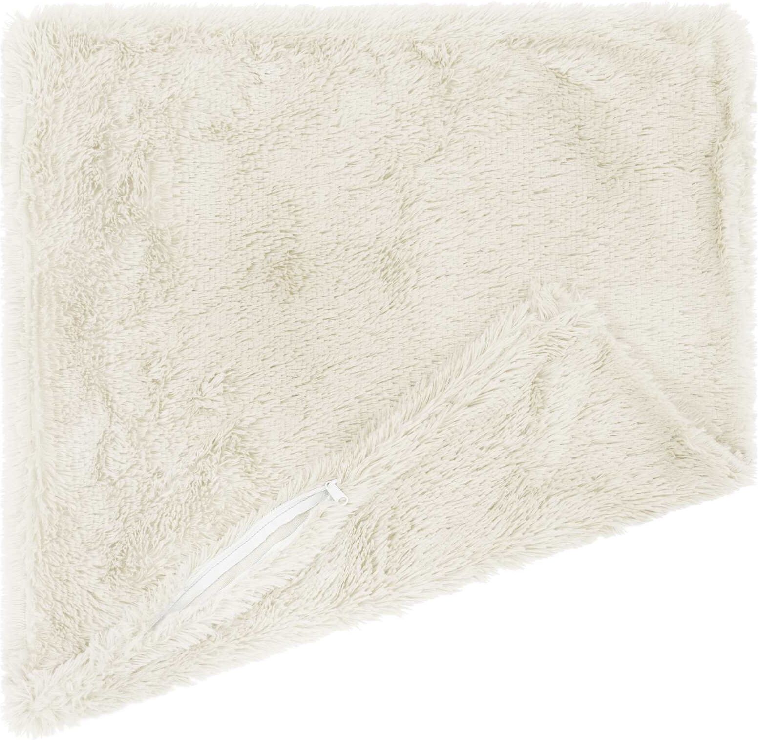 vidaXL Coussin 2 pc HEERLEN Blanc 45 x 45 cm Fleece PV